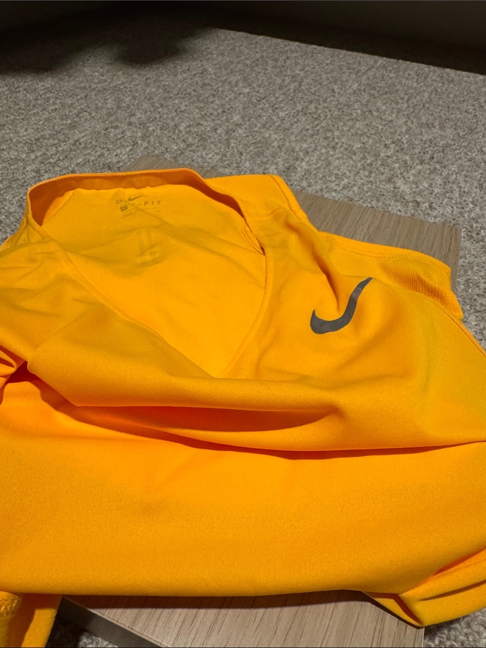 Nike Orange Athletic V-Neck Training Top